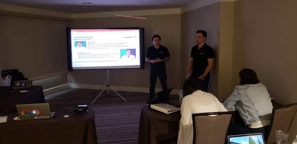 João Dalla e Rodrigo Camara no evento Healthers em Orlando, Estados Unidos.